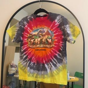 Tie Dye Dinosaur Trex Baby Tee
